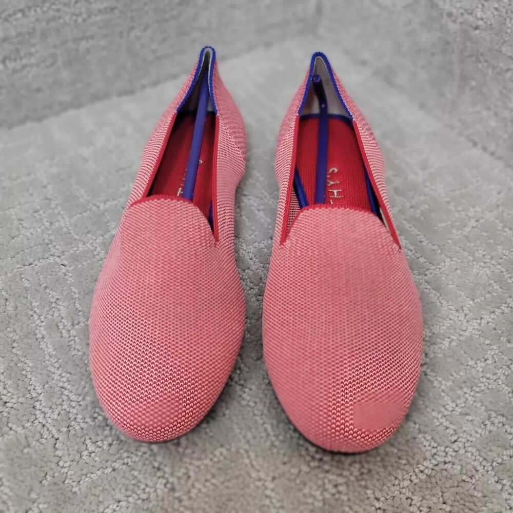 Rothy's The Loafers Women's Size 8 US Red Lollipop Textile Slip On Flat Shoes - Picture 4 of 11